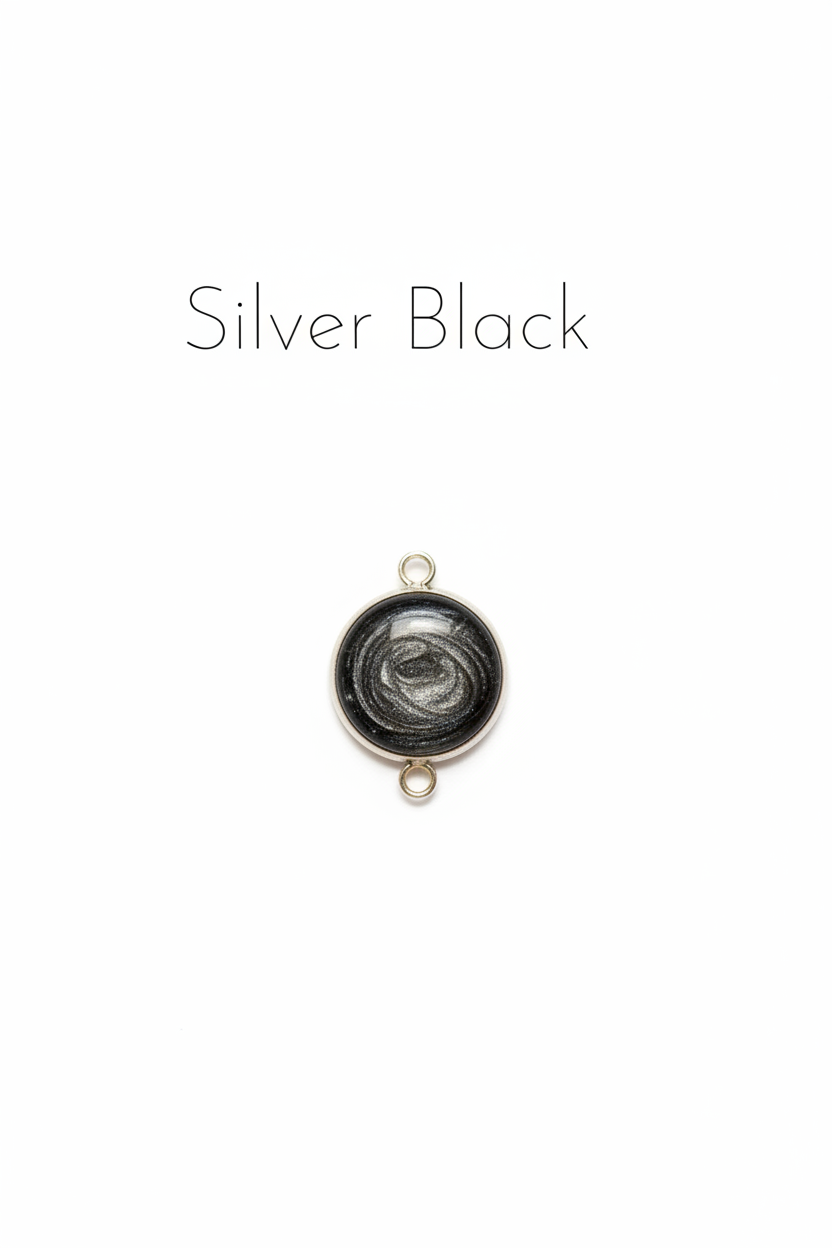 Crystal pear drop sterling silver ring