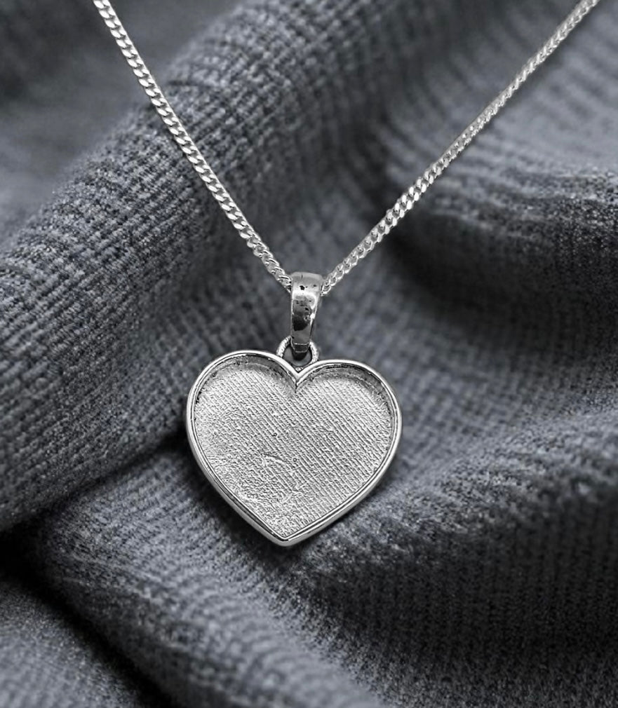 Heart sterling silver necklace