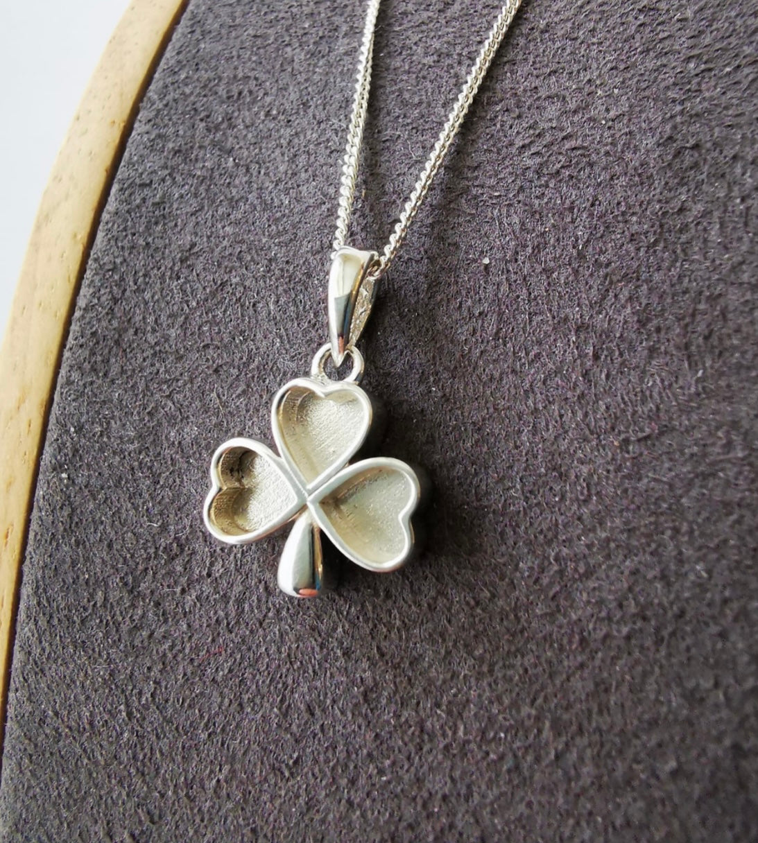 Shamrock sterling silver necklace
