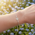 Forget-me-not sterling silver bracelet