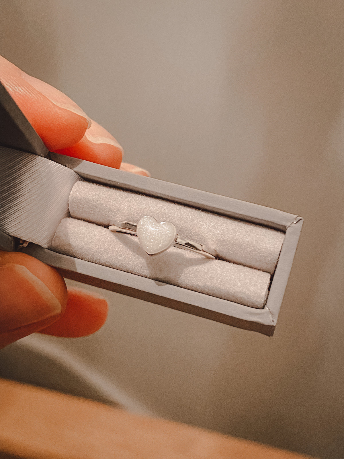 Heart sterling silver ring